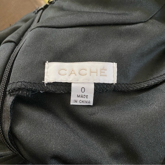 Cache Silver Metallic Beaded Embellished Evening Gown Maxi Dress 0 XS Y2K - Picture 12 of 16